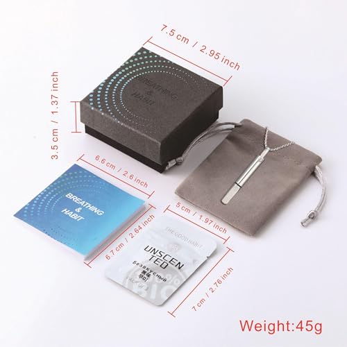 Breathing Necklace with Resistance, Breathlace with Fruit Flavour Cotton Core, Portable Breathing Necklace with Air Filter, for Habitual Breath Practice, Anxiety Relief Breathing Tool ﻿3