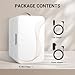 SUAVO Mini Fridge for Bedroom Skincare Fridge 6L/8 Cans Small Refrigerator Compact Refrigerator 110V AC/12V DC Portable Cooler and Warmer for Skin Care Cosmetic Beverages Drinks, Office Dorm and Car