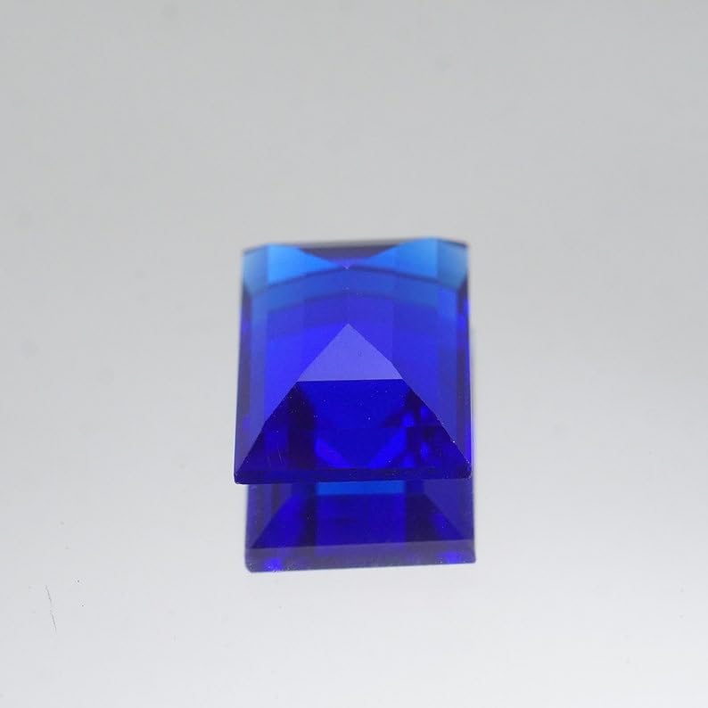 Gemme saphir bleu rectangulaire pour bague, pendentif et collier DIY - 5