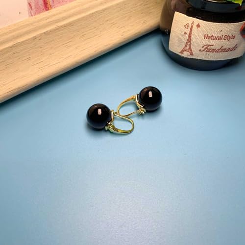 18K Gold Plated 925 Sterling Silver Drop Dangle Shell Pearl Earrings for Women - Peral Size 12mm3