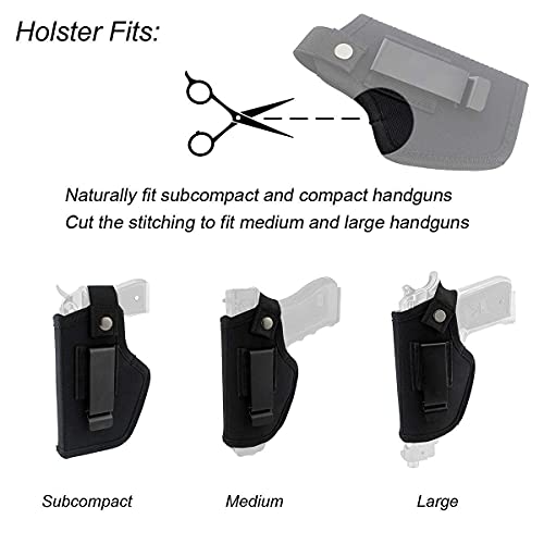 Depring Concealed Carry Holster And Double Mag Pouch For Right And Left Hand Draw Fits Subcompact To Large Handguns #TOP1