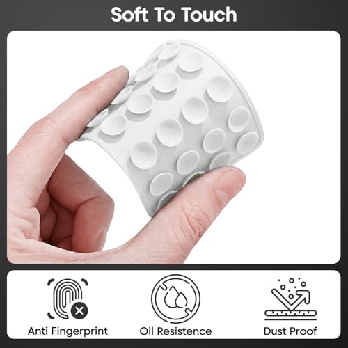 Image of Sounce Suction Phone Case Anti-Slip Silicone Hands-Free Sticky Pads for Phone Case Mount for Selfies Videos Mirror Shower Car Dashboard - Black, White, Brown (Pack of 3)