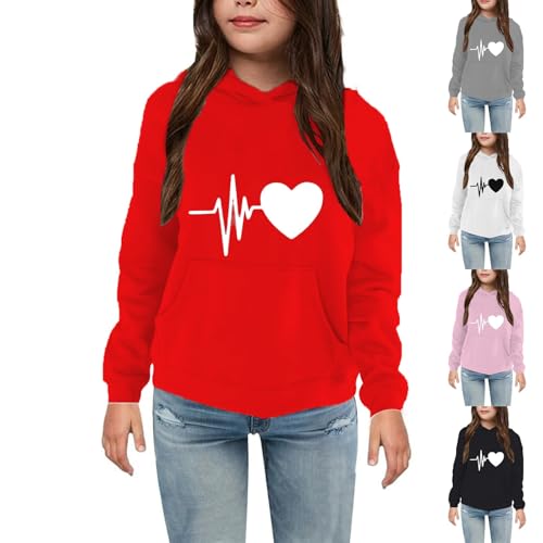 Girls Oversized Heart Sweater Kids Valentines Day Long Sleeve Knit Pullover Sweaters Girls Heart Sweatshirt