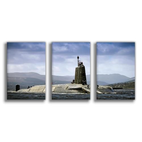 Poster sous-marin Vigilant Royal toile murale deco chambre coucher adulte 50x75