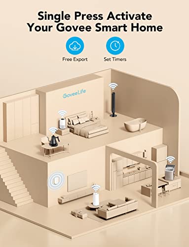 Govee Life Smart Mini Double Button Switch, Group Control Multiple Devices, Versatile Wireless Control Button, Battery Powered, Supports Most Govee Smart Products #TOP2