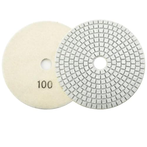 XiaQinn Polishing Pad Diamond Hole 16 mm High Glossiness for Concrete 125mm Transition Tool 5Inch Concrete Dry/Wet(Grit 100)