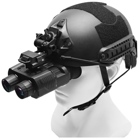 BINOCK NV8000 Night Vision Goggles Head-Mounted, 3D Naked-Eye Display Infrared Night Vision Binoculars for Helmet with 7 Level Brightness Adjustment, Waterproof Night Vision Device for Adults Cover