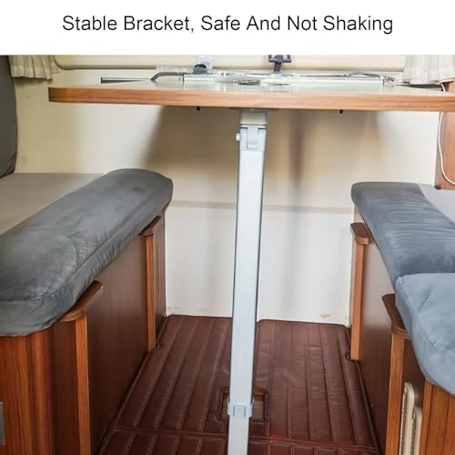 Mesa plegable para autocaravanas de pared marrón con portavasos 7