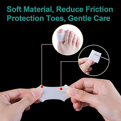 Image of Povihome 20 Pack Big Toe Sleeves, Gel Toe Protectors, Gel Toe Caps Pads for Big Toe Protect, Stubbed Toe,Crossing Toes,Corns and Calluses