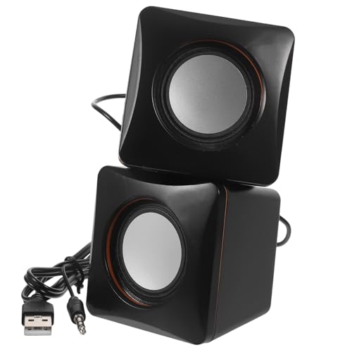 Altavoces pequeños USB que ahorran espacio en escritorios de computadoras domésticas y ordenadores