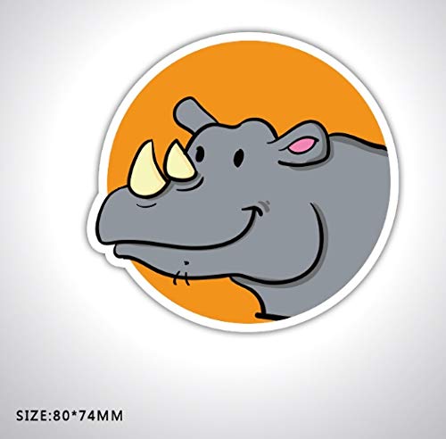 JIAQI Aufkleber-Satz 30 PC-wasserdichter Vinylgraffiti-Karikatur-Nashorn-Aufkleber-Computer-Snowboard-Fahrrad-Koffer