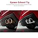Upower Pack of 2 Dual Exhaust Tip Tailpipe 2.5 Inch Inlet 3.5