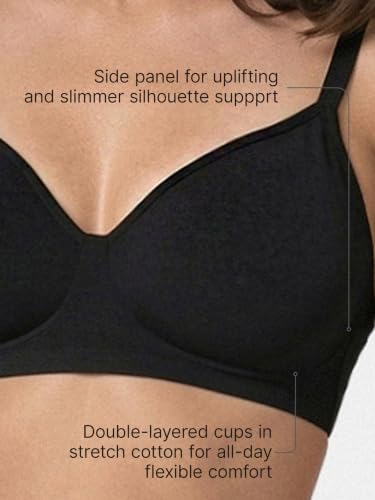 Image of Enamor Innovations Fabcool Encircled Side Support Shaper, Non Padded, Wirefree, High Coverage, Women's Cotton Everyday Bra - A042 (Available in Plus Sizes)