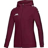 JAKO Damen Kapuzenjacke Striker, maroon, 34, 6816