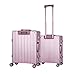 Produktbild KINYNE Wheeled Kosmetikkoffer Makeup Case Mit 6 Glühbirnen Cosmetic Lights Train Box Magnesium-Aluminium-Legierung Mehr Feuerzeug,Pink,L