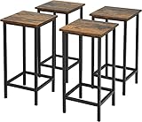 【Repose-pieds confortables :】Le tabouret de bar est entouré de barres métalliques supplémentaires qui soutiennent vos pieds lorsque vous vous asseyez, vous offrant ainsi un confort et un repos supplémentaires. Le bas de chaque pied est équipé d'un patin antidérapant qui apporte une stabilité supplémentaire, vous permettant de vous asseoir en toute sécurité tout en protégeant le sol des rayures.