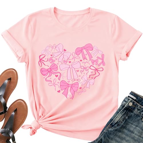 Image of Breast Cancer Awareness Ribbon Shirt Women-in October We Wear Pink Tees | Meaningful October Breast Awareness Cancer Shirt Pink Butterfly Short Sleeves Perfect for Survivors and Family Supporters
