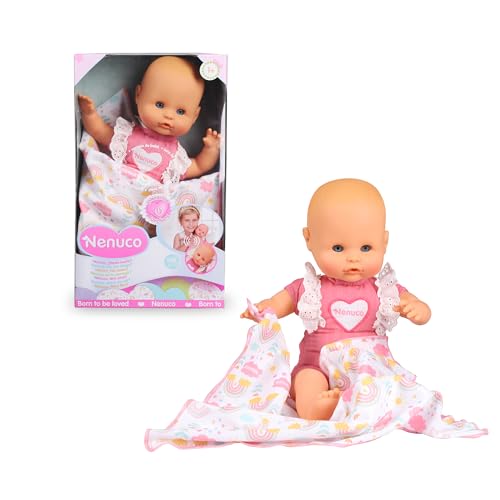 bebè con suoni bambola morbida con occhi che si chiudono premendo il pancino emette da include una copertina per da 1 anno Famosa NFN89000 bambino