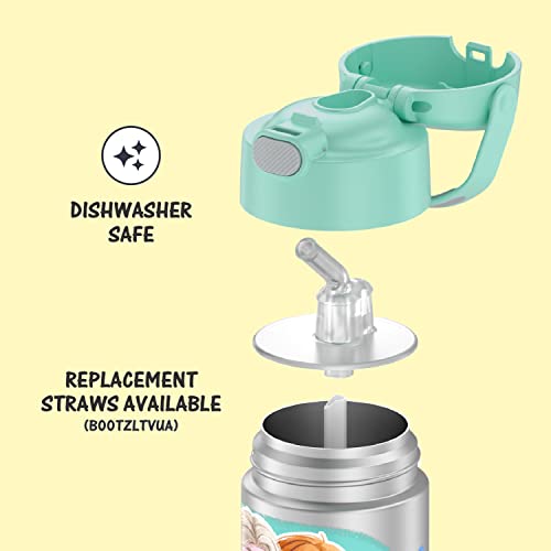 Thermos Funtainer 12 Ounce Stainless Steel Vacuum Insulated Kids Straw Bottle, Frozen 2 #TOP3