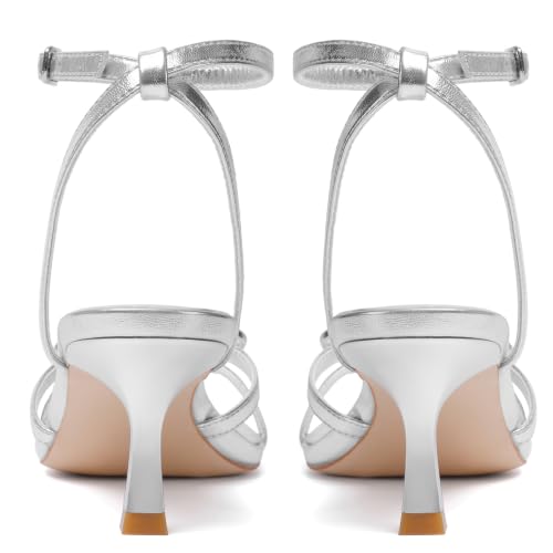 Image of Mostrin Womens Sandals Strappy Heels for Women Ankle Strap Lace Up Heels Square Open Toe Heels Tie Up Stiletto High Heeled Sandals for Prom, Party, Daily Wear