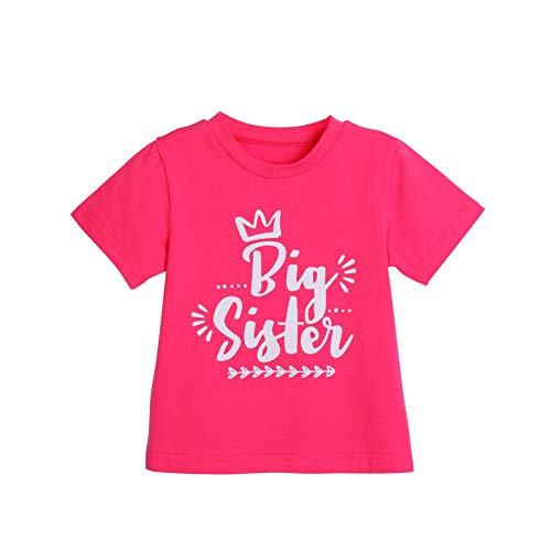 Bobora - Pelele de algodón para niñas de 0 a 7 años Rojo Corona Gran Hermana 6-7 Años