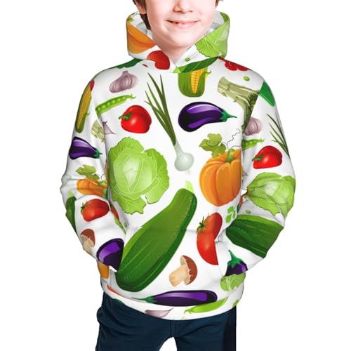 Vegetables2 Kids Pullover Hoodies Boys Sweatshirts Girls Athletic Clothes with Pocket2