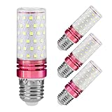 E26 LED Corn Light Bulbs,12W Cool White 6000K, Equivalent to 100W E26 Halogen Bulbs,AC 110-220V, 360° Beam Angle,Edison Screw SES LED Corn Lamp, Not Dimmable, Pack of 4