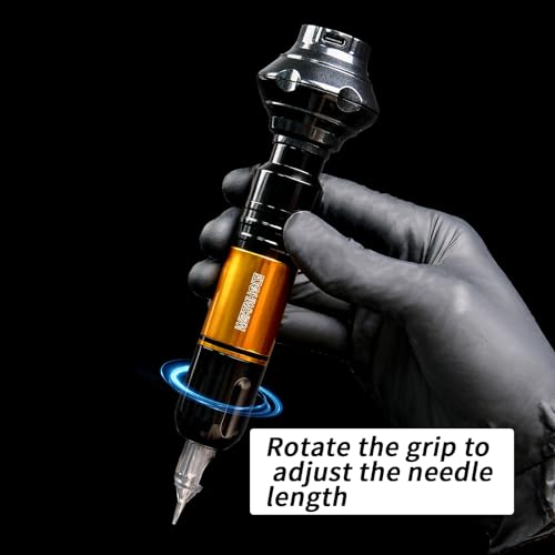 Wormhole Tattoo Gun Kit Tattoo Kit 1050mAh Tattoo Battery Pack Complete Rotary Tattoo Practice Machine Kit 20 Tattoo Cartridge Needles Wireless Power Supply WTK248