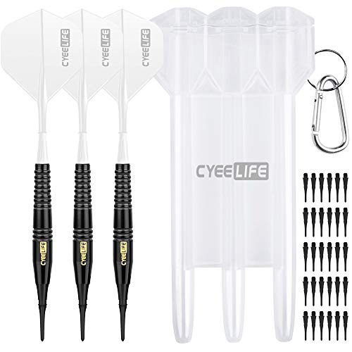 CyeeLife 16g 純銅のソフトチップダーツセッ Soft tip Darts(White)