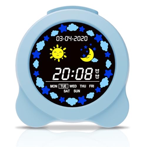 Réveil pour enfants horloge d'entraînement au sommeil à 6 alarmes