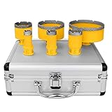 Lonsge Diamond Core Drill Bits Set with 5/8-11 for Ceramic Porcelain Tile Marble Brick Concrete Vacu