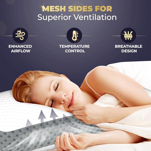 Image of Royal Therapy Memory Foam Pillow, Neck Pain Relief, for Neck and Shoulder Pain, Side Sleeper, Cervical, Pillow Sleeping, Non-Adjustable