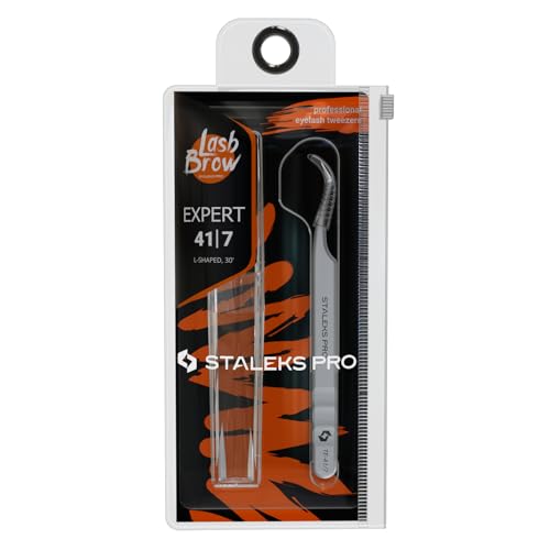 Pinzas para pestañas STALEKS Expert 41 Type 7 para salones de belleza y extensiones de volumen 2