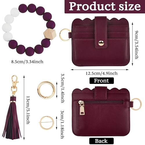 Image of Wristlet Wallet for Women with Keychain - RFID Card Holder Small Wallet Wristlet with Key Ring
