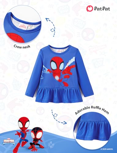 Image of Disney Minnie Mouse Frozen Princess Marvel Toddler Girls Clothes Long Sleeve Sweatshirt + Leggings 2pcs Outfits Set 2-6Y