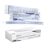 Dynarex Comfort-Foam Tracheostomy Tube Holder - with Soft Foam Tube Padding & Secure Hook & Loop Closure, Supports & Stabilizes Airflow - Tracheostomy Supplies - 2 Piece, Large, Box of 10