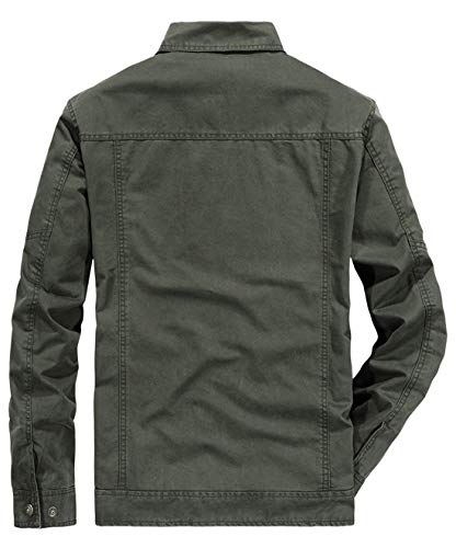 ebossy Men's Camouflage Print Lined Cotton Trucker Jacket2