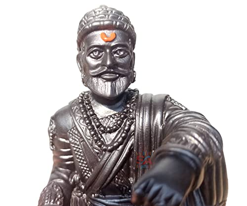 Image of Stone Chhatrapati aji The Legend of Maharashtra Statue Black, 1 Piece