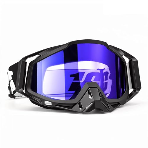 Dexpally Lunette Moto Cross Masque Moto Cross Lunettes Moto Tout Terrain Lunettes Moto Coupe Vent Motocross Goggles pour VTT, Casques Ouverts