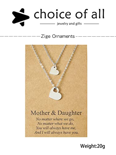 choice of all Mother Daughter Necklace Set for 2/3 Matching Heart Mom and Me Necklace Mother'S Day Birthday Christmas Gifts for Women3