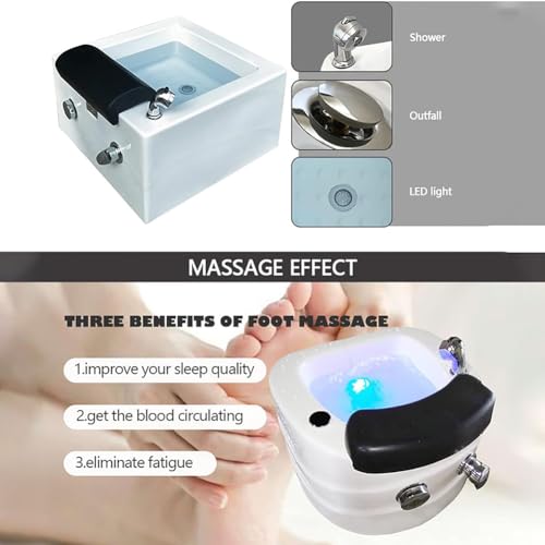 Spa de pies acrílico eléctrico con luz LED y ducha miniatura 3