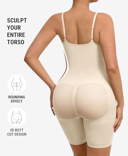 Image of FeelinGirl Shapewear Tummy Control Seamless Bodysuit Hip Enhancer Body Shaper for Women