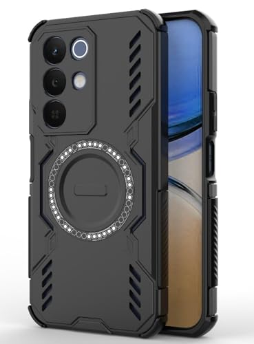 Image of Back Cover Case for Realme 15x 5G | 360 Protection Mobile Phone Case Mag-Safe | Camera Protection | Back Cover for Realme 15 x 5G / Realme 15x 5+G - Black TPU+PC