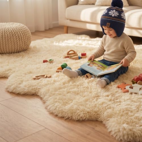Image of LMLALML Boys Winter Hat Earflap Knitted Beanie for Kids Warm Fleece Lined Thicken Hat for Baby