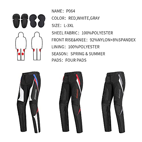 Scoyco Calça masculina para motociclista para todas as estações, para ciclismo urbano, tecido têxtil