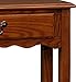 Leick Home Wave Solid Wood Console Table with Drawer and Shelf, Medium Oak, 28 in W x 8 in D x 28 in H, Entryway, Hallway, Landing Table, 9021-MED