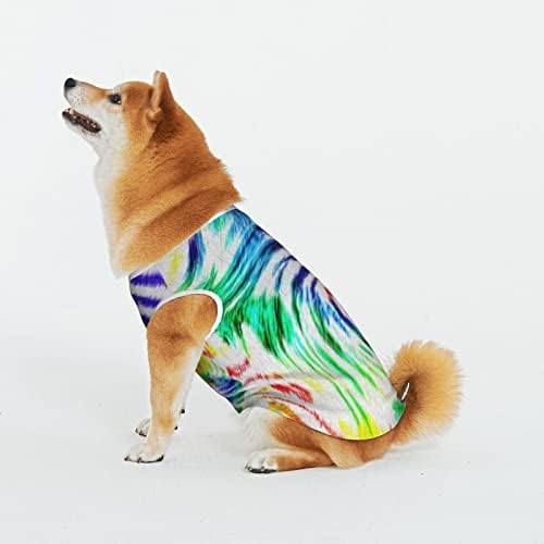 Dogs Shirts Vintage Tie Dye Swirls Dogs Cat T-Shirts Soft Cotton Tank Top Sleeveless Breathable Vest Pets Tee Shirt for Dogs Cat 5X-Large