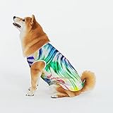 Dogs Shirts Vintage Tie Dye Swirls Dogs Cat T-Shirts Soft Cotton Tank Top Sleeveless Breathable Vest