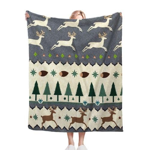 Plaid polaire 200x220 cerf courant avec couverture flanelle 3D A266