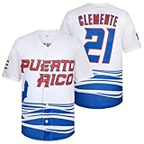 Afuby Mens #21#1 Baseball Jerseys World Game Classic Jersey Stitched S-XXXL (Large, #21_White)
